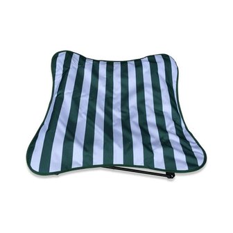 HONDEN STRETCHER GESTREEPT GROEN-WIT 87 X 87 X 23 CM