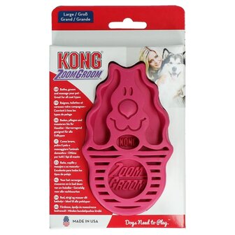 KONG ZoomGroom Framboos&nbsp; color