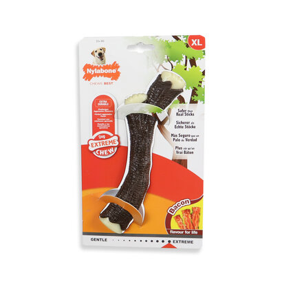 Nylabone Extreme Chew Wooden Stick Bacon XL