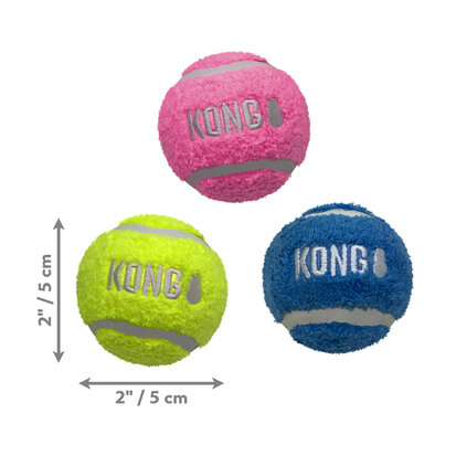 KONG Sport Softies Balls 3pcs Assorti Colors Small