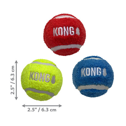 KONG Sport Softies Balls 3pcs Assorti Colors  Medium