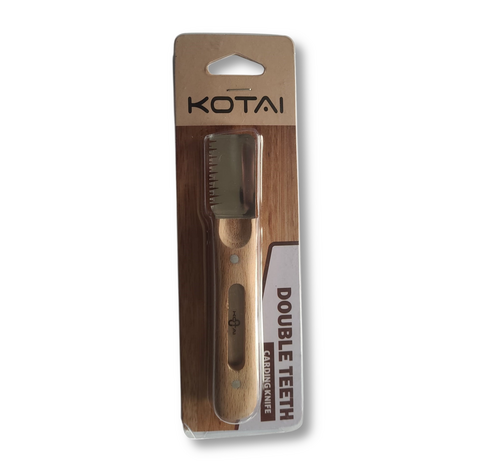 KOTAI stripping knife/Trimmes wooden handle Double Teeth