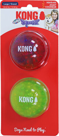 KONG Squeezz Geodz Balls Large 2 pack