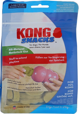 KONG Puppy Snacks Kip/Rijst Large 312GR